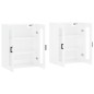 vidaXL Armarios de pared 2 uds madera de ingeniería blanco brillante