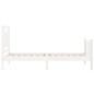 vidaXL Estructura de cama con cabecero madera maciza blanco 90x190 cm vidaXL Estructura de cama con cabecero madera maciza blanco 90x190 cm