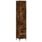 vidaXL Aparador de madera contrachapada roble ahumado 34,5x34x180 cm vidaXL Aparador de madera contrachapada roble ahumado 34,5x34x180 cm