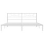 vidaXL Estructura de cama con cabecero metal blanca 200x200 cm vidaXL Estructura de cama con cabecero metal blanca 200x200 cm