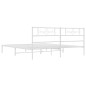 vidaXL Estructura de cama con cabecero metal blanca 200x200 cm vidaXL Estructura de cama con cabecero metal blanca 200x200 cm