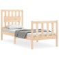 vidaXL Estructura de cama individual con cabecero madera maciza vidaXL Estructura de cama individual con cabecero madera maciza