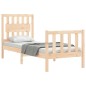 vidaXL Estructura de cama individual con cabecero madera maciza vidaXL Estructura de cama individual con cabecero madera maciza