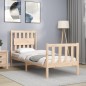 vidaXL Estructura de cama individual con cabecero madera maciza vidaXL Estructura de cama individual con cabecero madera maciza