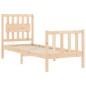 vidaXL Estructura de cama individual con cabecero madera maciza vidaXL Estructura de cama individual con cabecero madera maciza