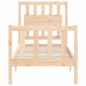 vidaXL Estructura de cama individual con cabecero madera maciza vidaXL Estructura de cama individual con cabecero madera maciza