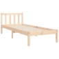 vidaXL Estructura de cama individual con cabecero madera maciza vidaXL Estructura de cama individual con cabecero madera maciza