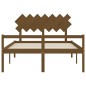 vidaXL Cama personas mayores cabecero madera marrón miel 140x190 cm vidaXL Cama personas mayores cabecero madera marrón miel 140x190 cm