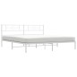 vidaXL Estructura de cama de metal con cabecero blanco 183x213 cm vidaXL Estructura de cama de metal con cabecero blanco 183x213 cm
