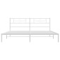 vidaXL Estructura de cama de metal con cabecero blanco 183x213 cm vidaXL Estructura de cama de metal con cabecero blanco 183x213 cm