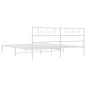 vidaXL Estructura de cama de metal con cabecero blanco 183x213 cm vidaXL Estructura de cama de metal con cabecero blanco 183x213 cm