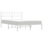 vidaXL Estructura de cama de metal con cabecero blanca 140x190 cm
