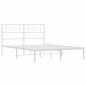 vidaXL Estructura de cama de metal con cabecero blanca 140x190 cm