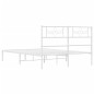 vidaXL Estructura de cama de metal con cabecero blanca 140x190 cm