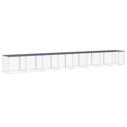 vidaXL Gallinero con techo acero galvanizado antracita 803x98x90 cm
