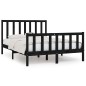 vidaXL Estructura de cama de madera maciza negra 140x190 cm vidaXL Estructura de cama de madera maciza negra 140x190 cm