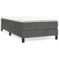 vidaXL Cama box spring con colchón terciopelo gris oscuro 100x200 cm