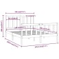 vidaXL Estructura de cama de madera maciza negra 140x190 cm vidaXL Estructura de cama de madera maciza negra 140x190 cm