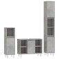 vidaXL Set muebles de baño 2 piezas madera contrachapada gris hormigón vidaXL Set muebles de baño 2 piezas madera contrachapada gris hormigón