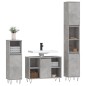 vidaXL Set muebles de baño 2 piezas madera contrachapada gris hormigón vidaXL Set muebles de baño 2 piezas madera contrachapada gris hormigón