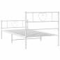 vidaXL Estructura cama metal con cabecero y pie cama blanca 90x190 cm vidaXL Estructura cama metal con cabecero y pie cama blanca 90x190 cm