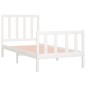 vidaXL Estructura de cama individual madera maciza blanco 75x190 cm