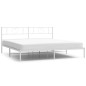 vidaXL Estructura de cama de metal con cabecero blanco 183x213 cm vidaXL Estructura de cama de metal con cabecero blanco 183x213 cm