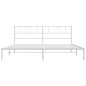 vidaXL Estructura de cama de metal con cabecero blanco 183x213 cm vidaXL Estructura de cama de metal con cabecero blanco 183x213 cm