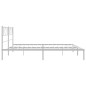 vidaXL Estructura de cama de metal con cabecero blanco 183x213 cm vidaXL Estructura de cama de metal con cabecero blanco 183x213 cm