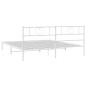vidaXL Estructura de cama de metal con cabecero blanco 183x213 cm vidaXL Estructura de cama de metal con cabecero blanco 183x213 cm