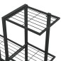 vidaXL Soporte de flores con rueda de metal negro 94,5x25x92,5 cm vidaXL Soporte de flores con rueda de metal negro 94,5x25x92,5 cm