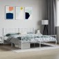 vidaXL Estructura cama metal con cabecero y pie cama blanco 193x203 cm