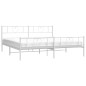 vidaXL Estructura cama metal con cabecero y pie cama blanco 193x203 cm