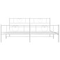 vidaXL Estructura cama metal con cabecero y pie cama blanco 193x203 cm
