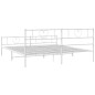 vidaXL Estructura cama metal con cabecero y pie cama blanco 193x203 cm