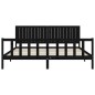 vidaXL Estructura de cama con cabecero madera maciza negro 200x200 cm vidaXL Estructura de cama con cabecero madera maciza negro 200x200 cm