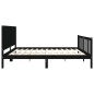 vidaXL Estructura de cama con cabecero madera maciza negro 200x200 cm vidaXL Estructura de cama con cabecero madera maciza negro 200x200 cm