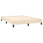 vidaXL Estructura de cama de tela color crema 140x190 cm vidaXL Estructura de cama de tela color crema 140x190 cm