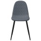 vidaXL Sillas de comedor 2 unidades terciopelo gris oscuro
