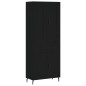 vidaXL Aparador alto madera contrachapada negro 69,5x34x180 cm vidaXL Aparador alto madera contrachapada negro 69,5x34x180 cm