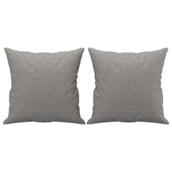 vidaXL Cojines decorativos 2 uds tela gris claro 40x40 cm