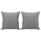 vidaXL Cojines decorativos 2 uds tela gris claro 40x40 cm