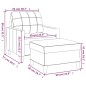 vidaXL Sillón con taburete tela gris claro 60 cm vidaXL Sillón con taburete tela gris claro 60 cm