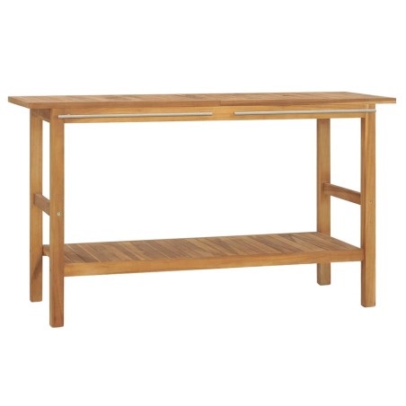 vidaXL Mueble de baño madera maciza de teca 132x45x75 cm