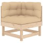 vidaXL Juego de muebles de jardín 6 piezas y cojines madera maciza vidaXL Juego de muebles de jardín 6 piezas y cojines madera maciza