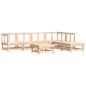 vidaXL Juego de muebles de jardín 7 piezas y cojines madera maciza vidaXL Juego de muebles de jardín 7 piezas y cojines madera maciza