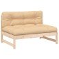 vidaXL Juego de muebles de jardín 2 piezas y cojines madera maciza vidaXL Juego de muebles de jardín 2 piezas y cojines madera maciza