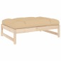 vidaXL Juego de muebles de jardín 2 piezas y cojines madera maciza vidaXL Juego de muebles de jardín 2 piezas y cojines madera maciza