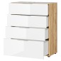 Germania Cajonera de 4 cajones GW-Oakland blanco y roble Germania Cajonera de 4 cajones GW-Oakland blanco y roble