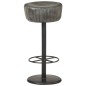 vidaXL Taburete de cocina de cuero auténtico gris envejecido vidaXL Taburete de cocina de cuero auténtico gris envejecido